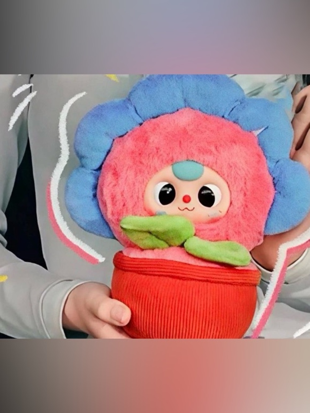 Baby Three A Pot of Litte Flower Plush Dolls